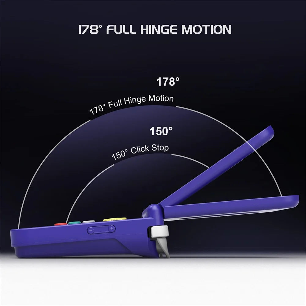 RETROID Pocket Flip2 Handheld Gaming Console 5.5 Inch AMOLED Screen Foldable Gamepad, 8+128G Storage - Purple - 5
