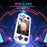 U8 Open Source Linux System 4.0 Inch IPS Screen Retro Handheld Game Console, 64GB Storage - Transparent Black - 3