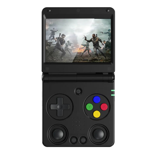AMPOWN RG34XXSP 3.4 Inch IPS Screen Retro Handheld Game Console 64GB Foldable Wireless Gamepad, without TF Card - Black - 1