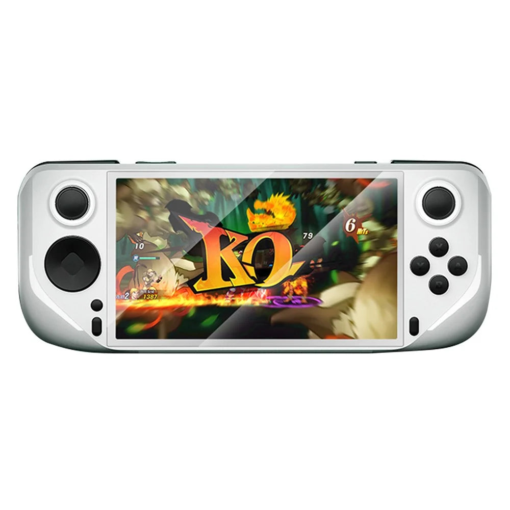 E6 Handheld Game Console 5 Inch Screen Android Dual Player Competitive Gaming Machine with 64GB Card - White - 1