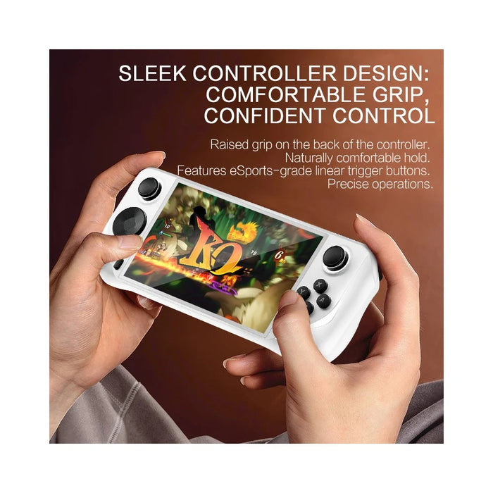E6 Handheld Game Console 5 Inch Screen Android Dual Player Competitive Gaming Machine with 64GB Card - White - 4
