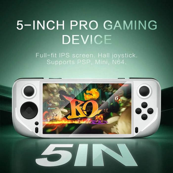 E6 Handheld Game Console 5 Inch Screen Android Dual Player Competitive Gaming Machine with 128GB Card - White - 6