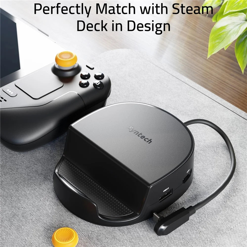 SYNTECH SYNM050 6 in 1 Expansion Docking Station 4K HD /  Gigabit Ethernet  /  USB 3.0 Multi-Port Hub for Game Consoles - 7