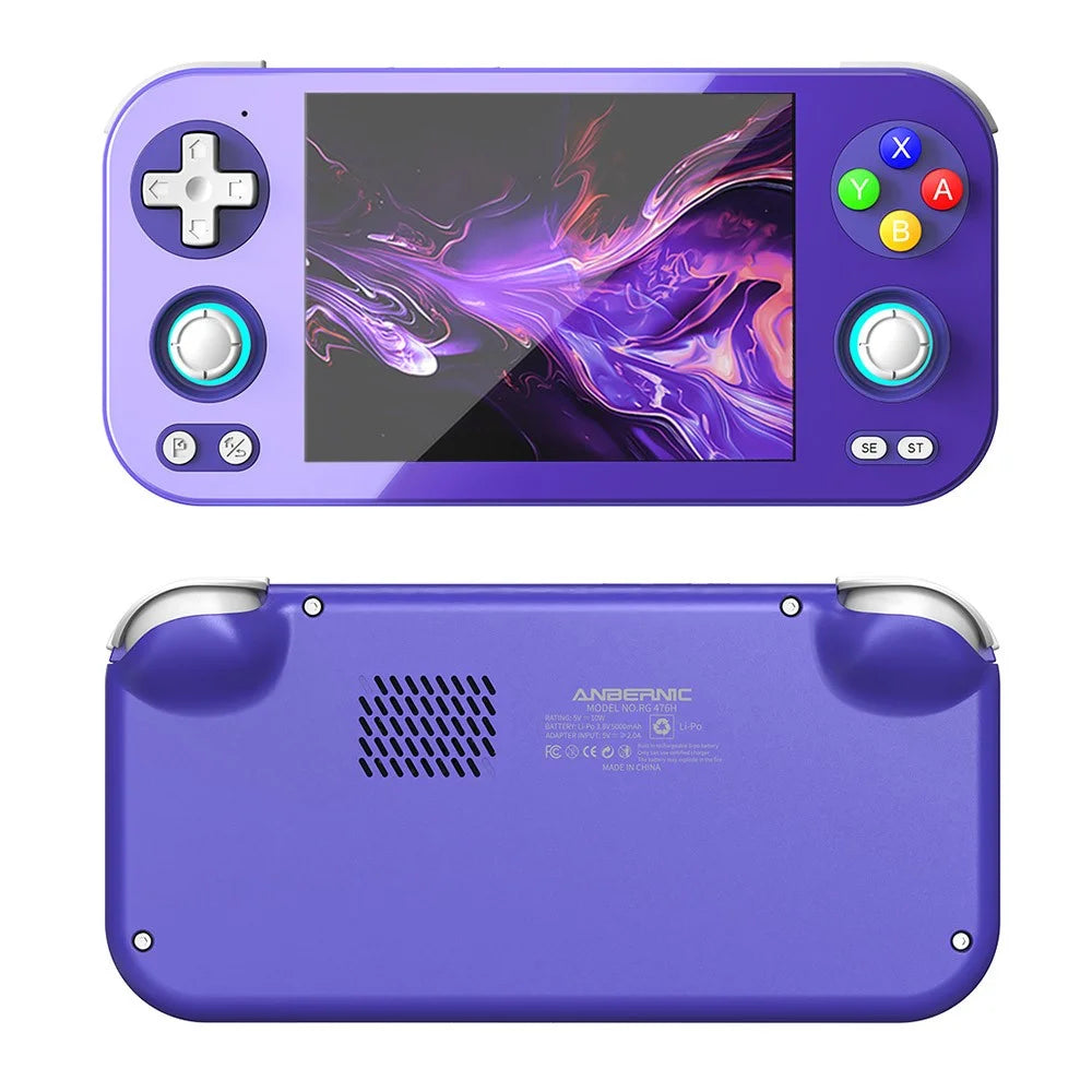ANBERNIC RG 476H 8GB+128GB Android 13 Handheld Game Console 4.7 Inch Touchscreen Gaming Device - Purple - 1