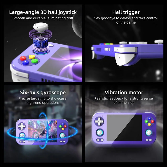 ANBERNIC RG 476H 8GB+128GB Android 13 Handheld Game Console 4.7 Inch Touchscreen Gaming Device - Purple - 6