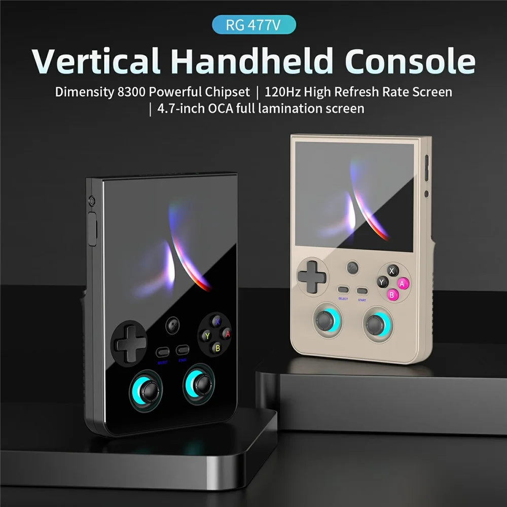 ANBERNIC RG 477V 8GB+128GB 4.7-Inch Handheld Game Console with 128G TF Card, 120Hz High-Refresh Display Portable Gaming Device - Grey - 2