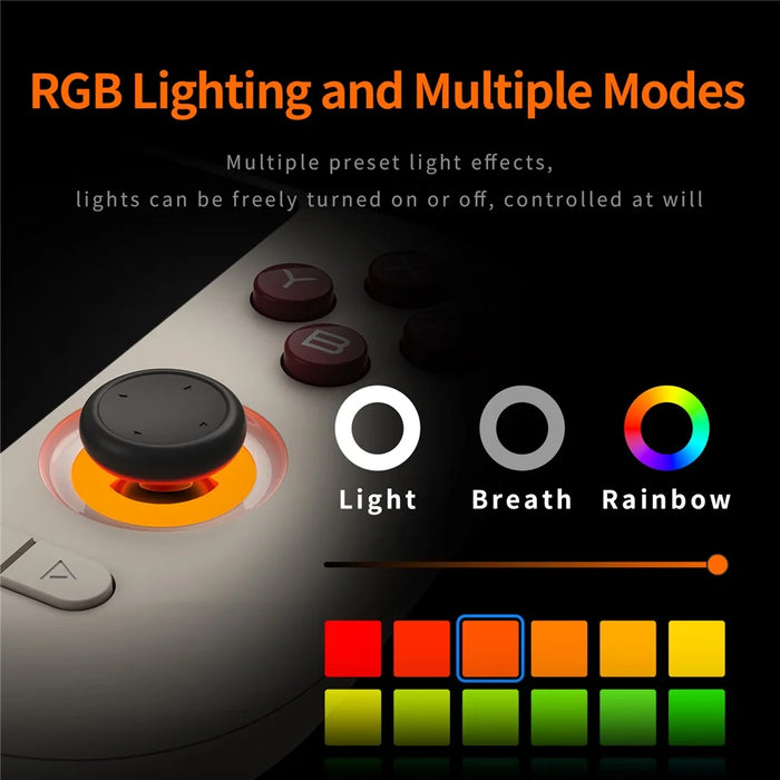 MANGMI AIR X Retro Handheld Game Console with 128G TF Card, 4GB+64GB 5.5 Inch IPS Display Android 14 Gaming Device - Grey - 7