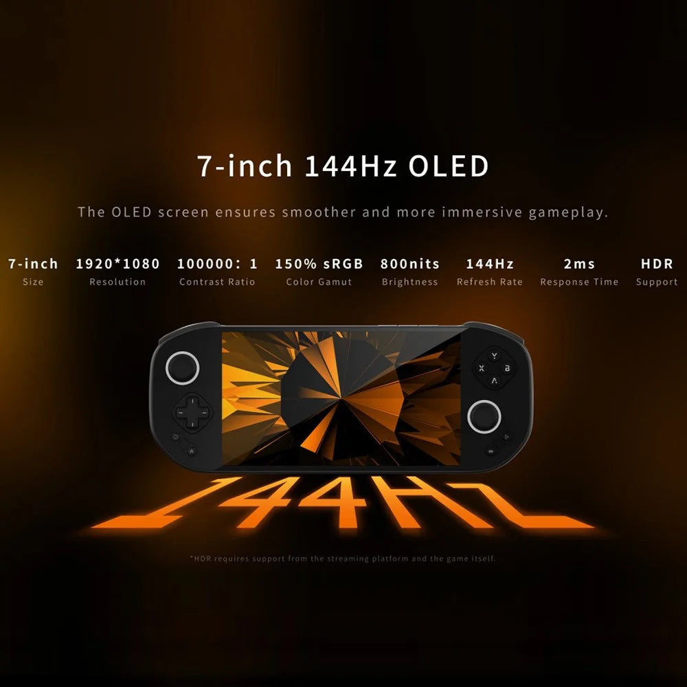 MANGMI Pocket Max 7 Inch OLED Screen Android 13 Handheld Gaming Console Snapdragon 865 Wireless Gamepad (8+128GB) - Black - 2