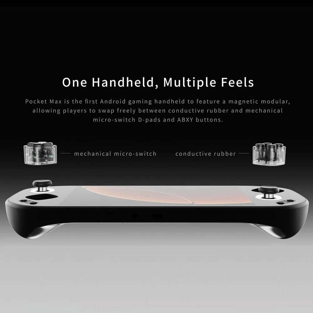 MANGMI Pocket Max 7 Inch OLED Screen Android 13 Handheld Gaming Console Snapdragon 865 Wireless Gamepad (8+128GB) - Black - 4