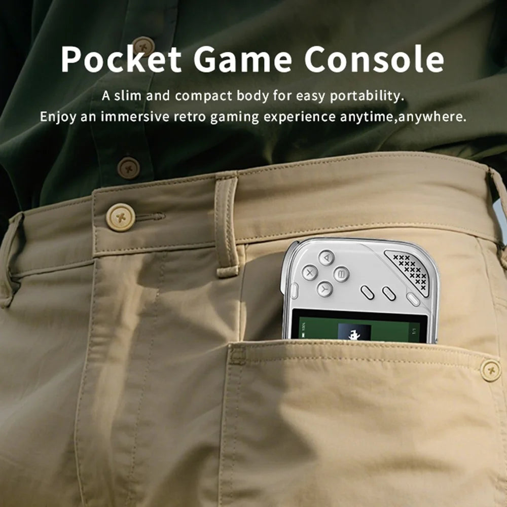 MINI LONG1 Video Gamepad with 64GB TF Card 4 Inch IPS Screen WiFi Wireless Retro Handheld Gaming Console - White - 2