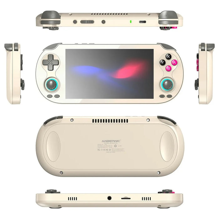 ANBERNIC RG VITA 5.46 Inch IPS Gaming Handheld Game Console Built in 3GB+64GB Streaming Android 12 T618 Octa-Core Competitive Gaming Machine - White - 1
