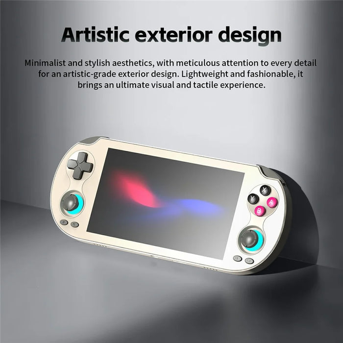ANBERNIC RG VITA 5.46 Inch IPS Gaming Handheld Game Console Built in 3GB+64GB Streaming Android 12 T618 Octa-Core Competitive Gaming Machine - White - 5