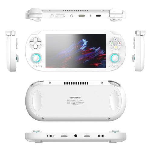 ANBERNIC RG VITA Pro Android 14 Linux Handheld Game Console Bulit in 4GB+64GB Streaming Competitive Gaming Machine with 16GB System Card - White - 1