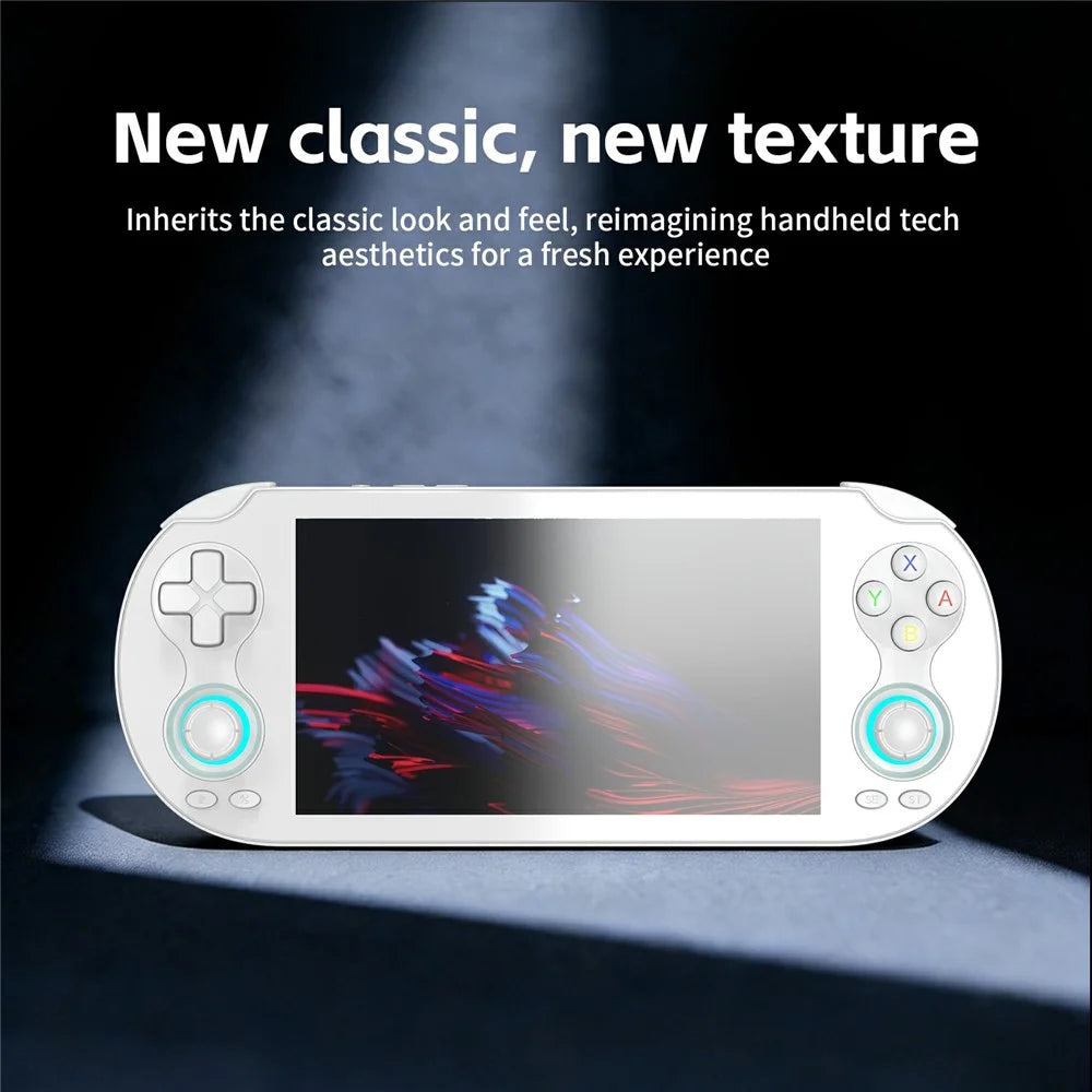 ANBERNIC RG VITA Pro Android 14 Linux Handheld Game Console Bulit in 4GB+64GB Streaming Competitive Gaming Machine with 16GB System Card - White - 6