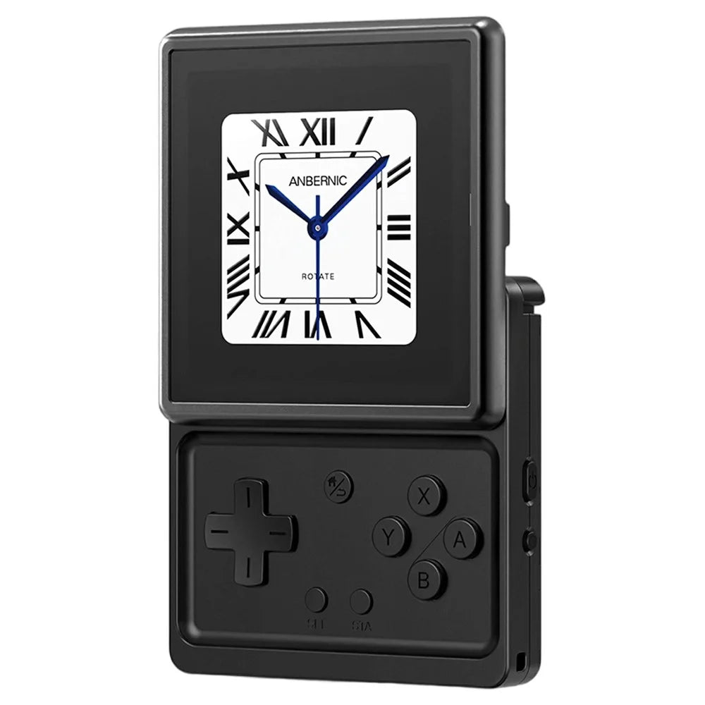 ANBERNIC RG Rotate Handheld Game Console 3.5 Inch Touchscreen Android 12 Portable Retro Gaming Device with Rotating Screen - Black - 1