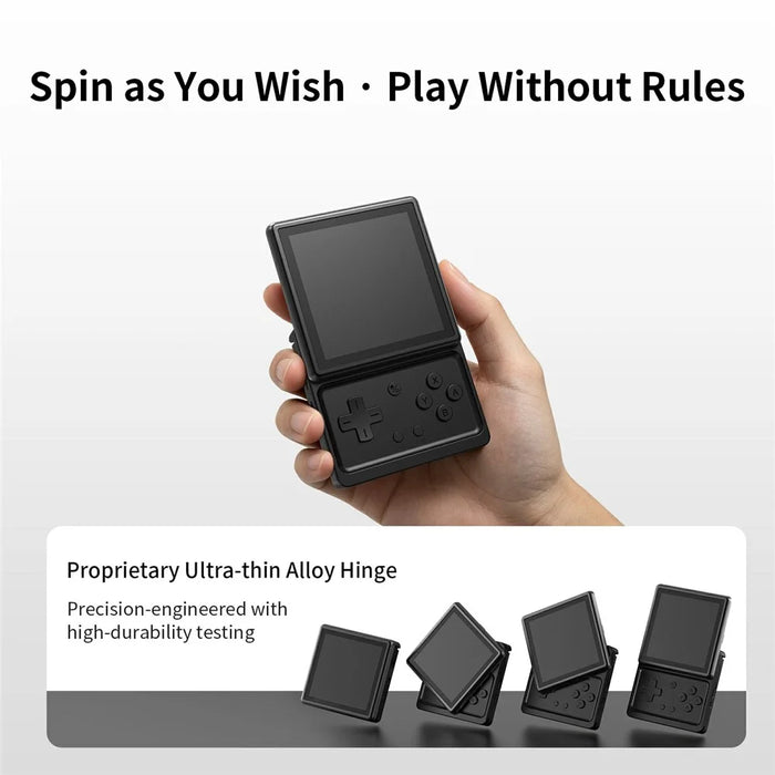ANBERNIC RG Rotate Handheld Game Console 3.5 Inch Touchscreen Android 12 Portable Retro Gaming Device with Rotating Screen - Black - 2