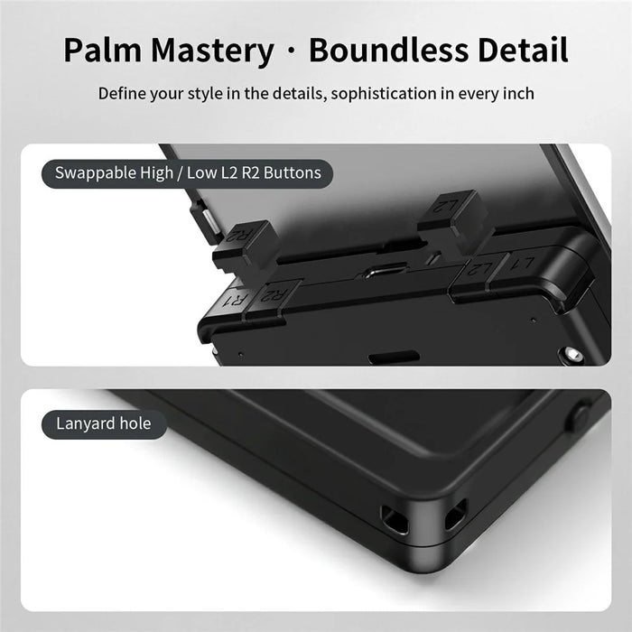 ANBERNIC RG Rotate Handheld Game Console 3.5 Inch Touchscreen Android 12 Portable Retro Gaming Device with Rotating Screen - Black - 3