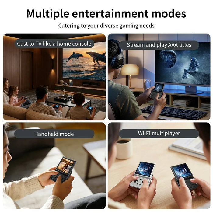 ANBERNIC RG Rotate Handheld Game Console 3.5 Inch Touchscreen Android 12 Portable Retro Gaming Device with Rotating Screen - Black - 6