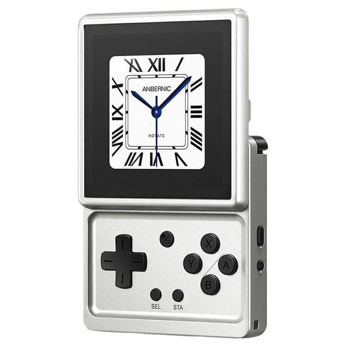 ANBERNIC RG Rotate Handheld Game Console 3.5 Inch IPS Touchscreen Aluminum Alloy Rotatable Screen Android 12 Gaming Device - Silver - 1