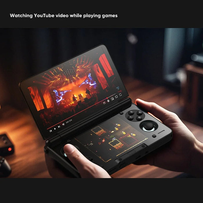 AYN Thor 8GB+128GB Open Source Android 13 Handheld Gaming Console Dual Screen Retro Arcade Gamepad - Black - 7