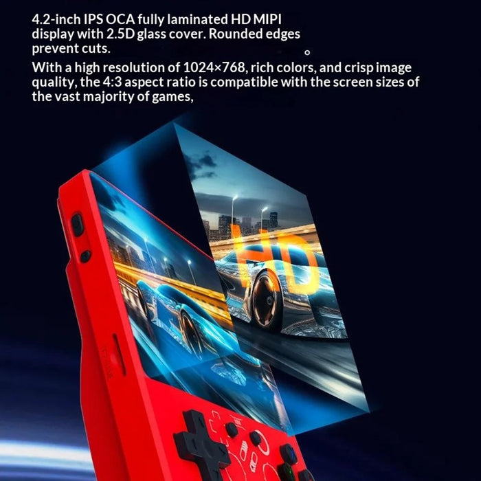 R40XX Handheld Game Console 4.2 inch IPS Screen 64GB Linux System Bluetooth-compatible Video Player - Orange - 5
