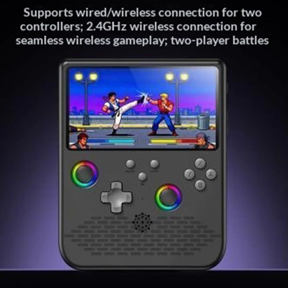 H5 Handheld Gaming Console 64G 5 inch IPS Screen RGB Lights 34 Emulators GBA Arcade - Black - 4