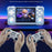 XF35H 128G Storage Open Source Handheld Game Console 3.5 inch IPS Display 30+ Emulators for Retro Gaming - White - 3