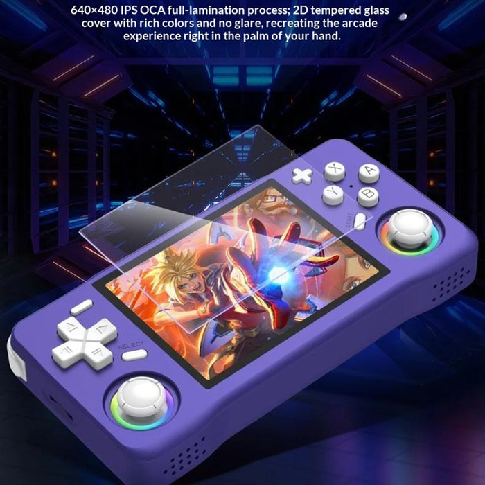 XF35H 128G Storage Open Source Handheld Game Console 3.5 inch IPS Display 30+ Emulators for Retro Gaming - White - 4