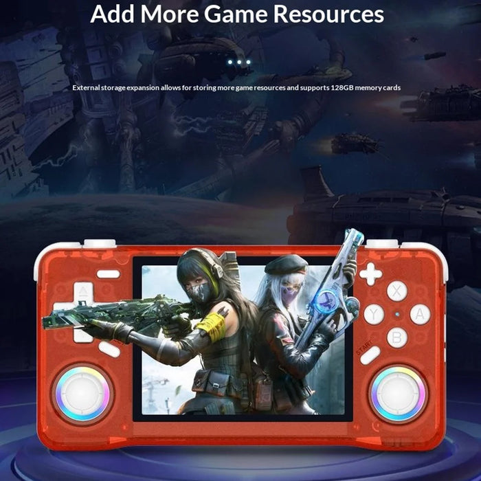 XF35H 128G Storage Open Source Handheld Game Console 3.5 inch IPS Display 30+ Emulators for Retro Gaming - White - 6
