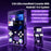 X36 Ultra Handheld Game Console Android 10.0 4.2 inch IPS 1GB+8GB RGB Joystick Retro Video Game Player for YouTube TikTok Gaming - Transparent Purple - 3