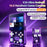 X36 Ultra Handheld Game Console Android 10.0 4.2 inch IPS 1GB+8GB RGB Joystick Retro Video Game Player for YouTube TikTok Gaming - Transparent Purple - 5