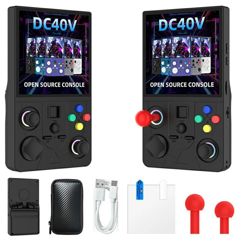 DC40V 128GB Open Source WiFi Handheld Gaming Console 3.5 inch IPS Screen 4000mAh Supports 30+ Emulators - Black - 1