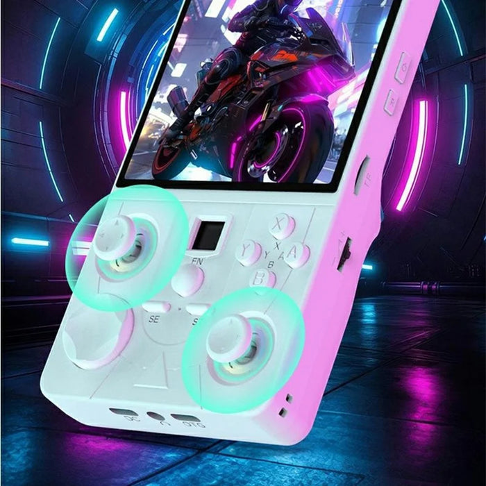 DC40V 128GB Open Source WiFi Handheld Gaming Console 3.5 inch IPS Screen 4000mAh Supports 30+ Emulators - Black - 3