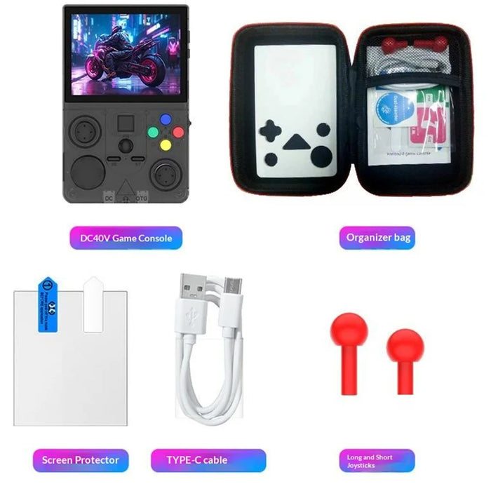DC35V 128G Handheld Gaming Console 3.5 inch IPS Display Retro Arcade Games Player Supports 30+ Emulators - Transparent Green - 7