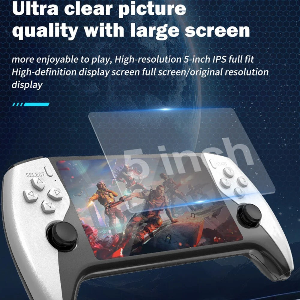 SF3500 Retro Handheld Game Console 5 Inch IPS Screen HD TV Output Dual Joystick Portable Gaming Device - 2