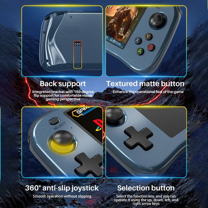 SF3100 Retro Handheld Game Console 4.5 Inch IPS Screen Portable Gaming Device with HD TV Output - Blue - 5