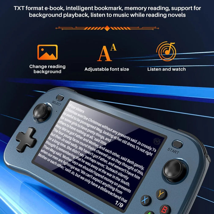 SF3100 Retro Handheld Game Console 4.5 Inch IPS Screen Portable Gaming Device with HD TV Output - Blue - 7