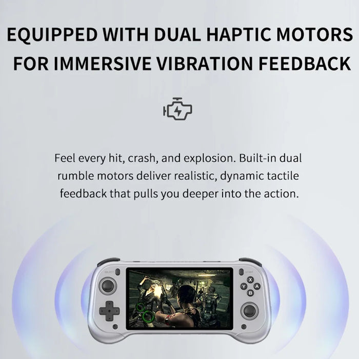 H55 PRO Handheld Game Console with 64GB TF Card 5.5 Inch IPS Screen Dual Joysticks WiFi Retro Gamepad - Iridescent Purple - 7