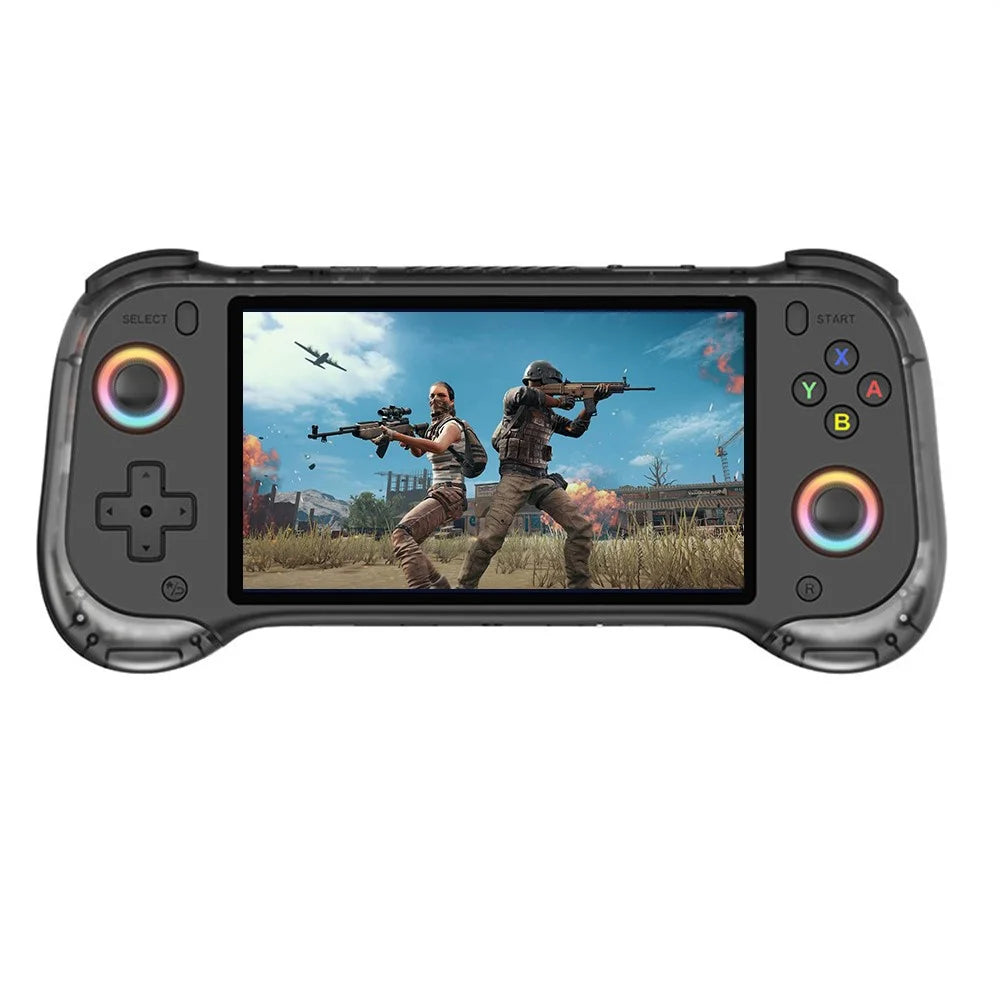 H55 PRO Handheld Game Console with 128GB TF Card 5.5 Inch IPS Screen Dual Joysticks WiFi Retro Gamepad - Black - 1