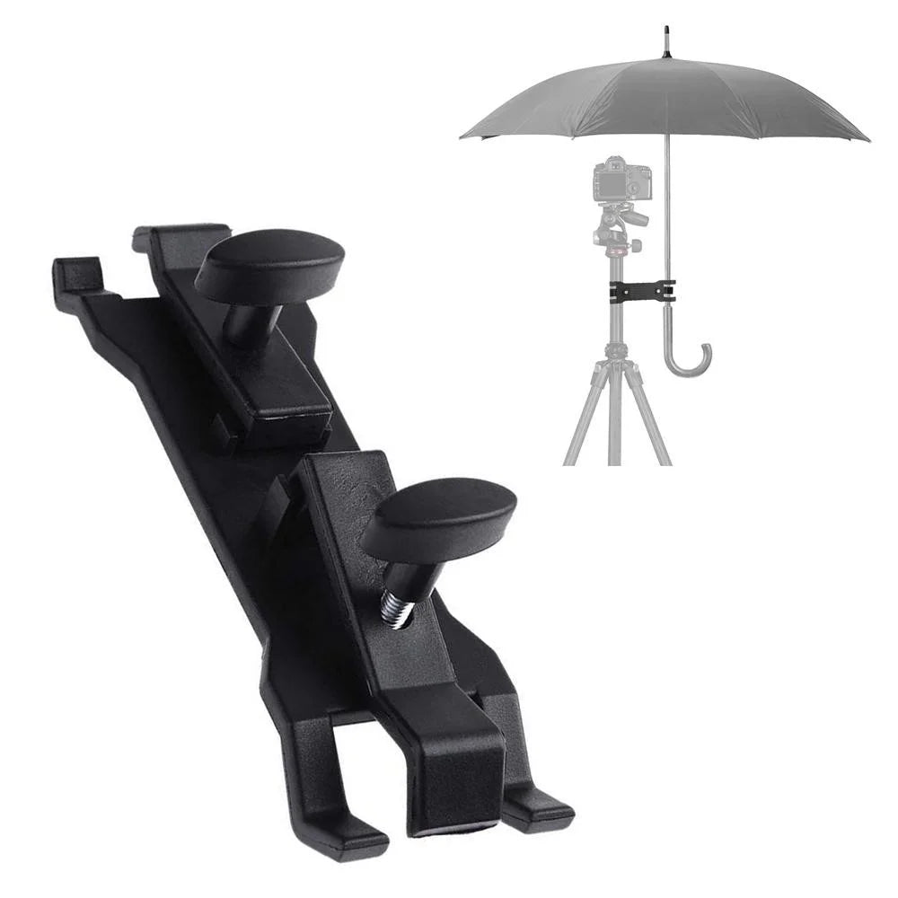 Camera Umbrella Clip Holder Sun-Shading Clamp Bracket Tripod Accessory - 1
