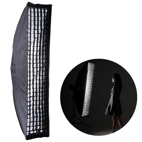 PSCS3A Rectangular Honeycomb Grid Studio Strobe Softbox Diffuser for Studio Strobe 35x160cm - 1