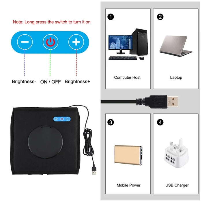 PULUZ PKT3101B Portable 25cm Photo Studio LED Ring Light Dimmable Desktop Shooting Tent Softbox with 12 Colors Background - 6