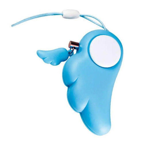 Angel Wing Design Personal Protection Girl Women Security Alarm Device 90dB Loud Sound Self Defense Supplies Emergency Alarm - Blue - 1