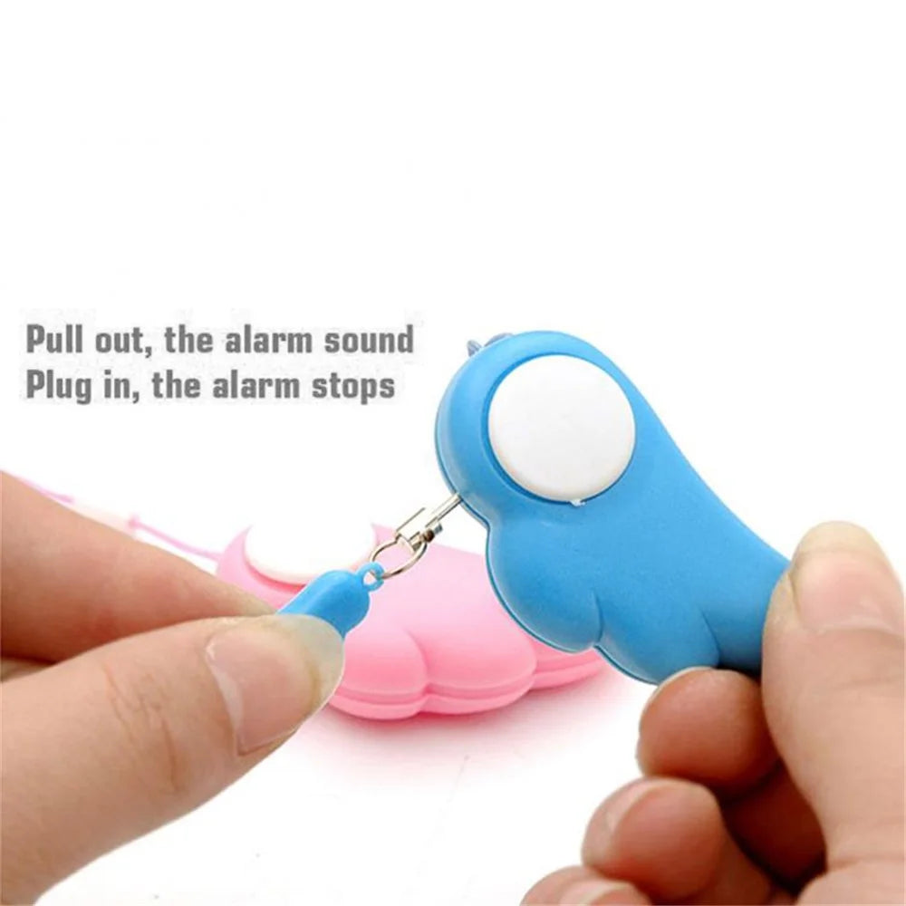 Angel Wing Design Personal Protection Girl Women Security Alarm Device 90dB Loud Sound Self Defense Supplies Emergency Alarm - Blue - 2