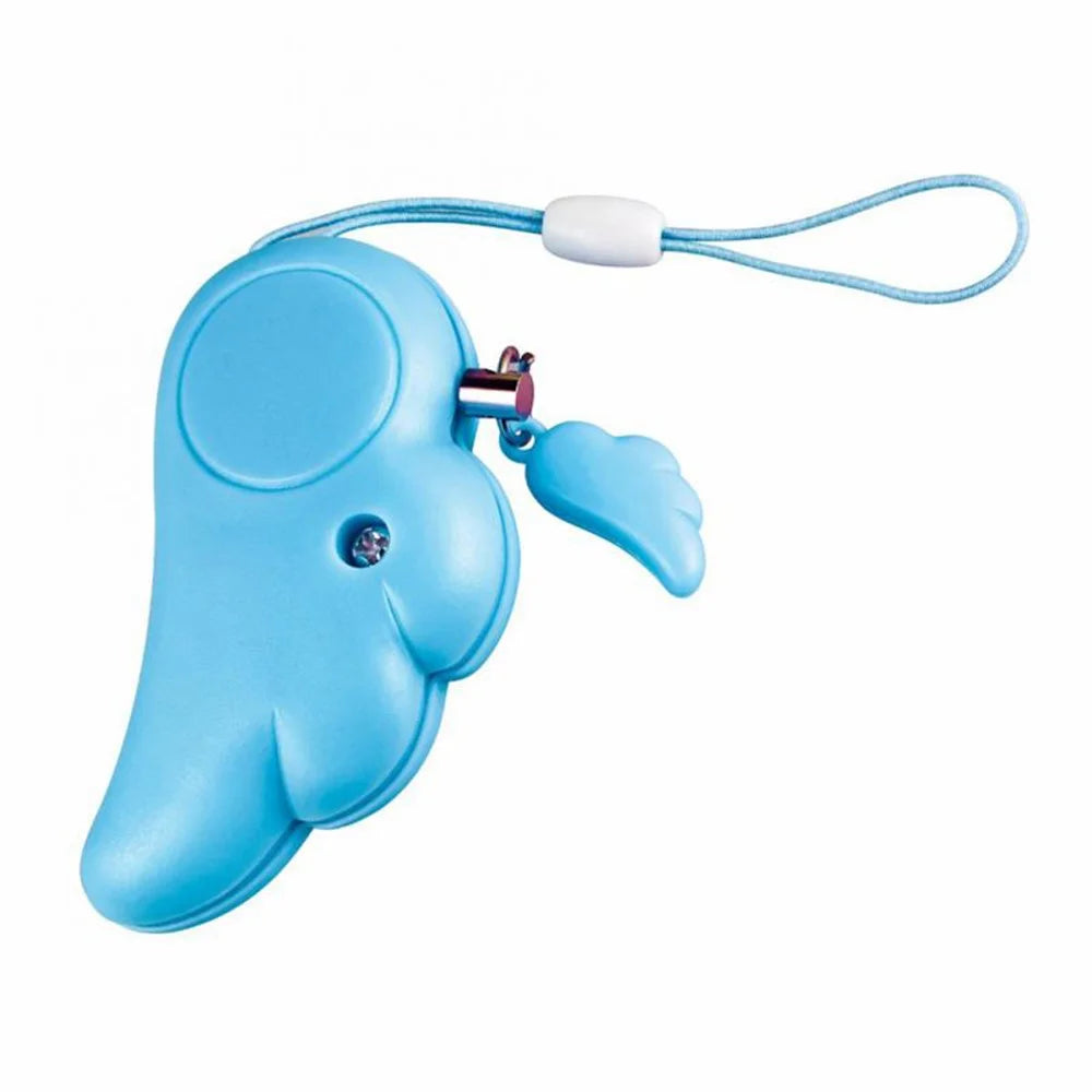 Angel Wing Design Personal Protection Girl Women Security Alarm Device 90dB Loud Sound Self Defense Supplies Emergency Alarm - Blue - 5