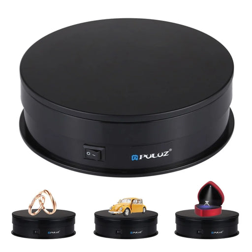 PULUZ PU3048 15cm Electric Rotating Turntable Display Stand Video Shooting Photography Prop - Black - 1