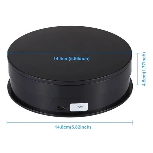 PULUZ PU3048 15cm Electric Rotating Turntable Display Stand Video Shooting Photography Prop - Black - 2