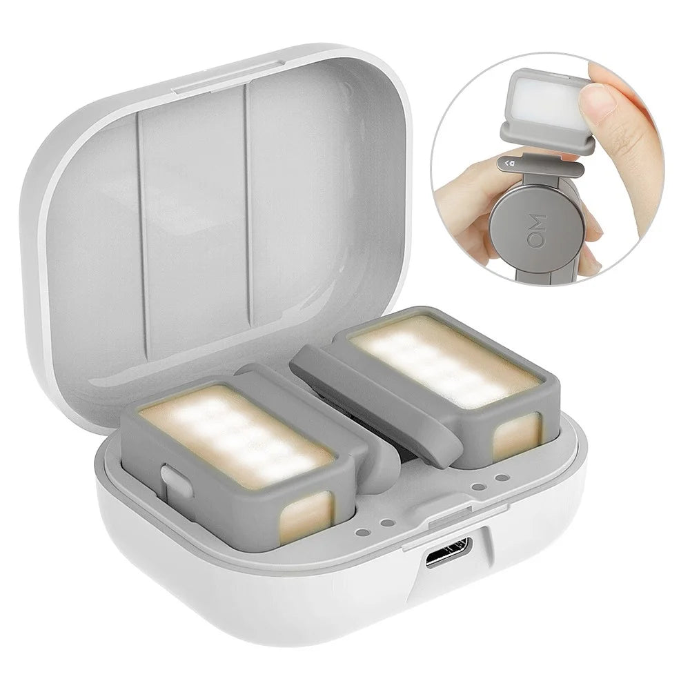 SUNNYLIFE L375 for DJI OM 5/4/SE Gimbal Handheld Stabilizer Two-way Fill Light Vlog Video Recording LED Lamp with Charging Case - 1