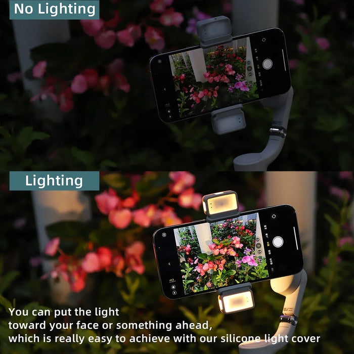 SUNNYLIFE L375 for DJI OM 5/4/SE Gimbal Handheld Stabilizer Two-way Fill Light Vlog Video Recording LED Lamp with Charging Case - 2