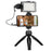 PULUZ PKT3132B Phone Holder Tripod Video Recording Stand Kit with Fill Light Microphone - 1